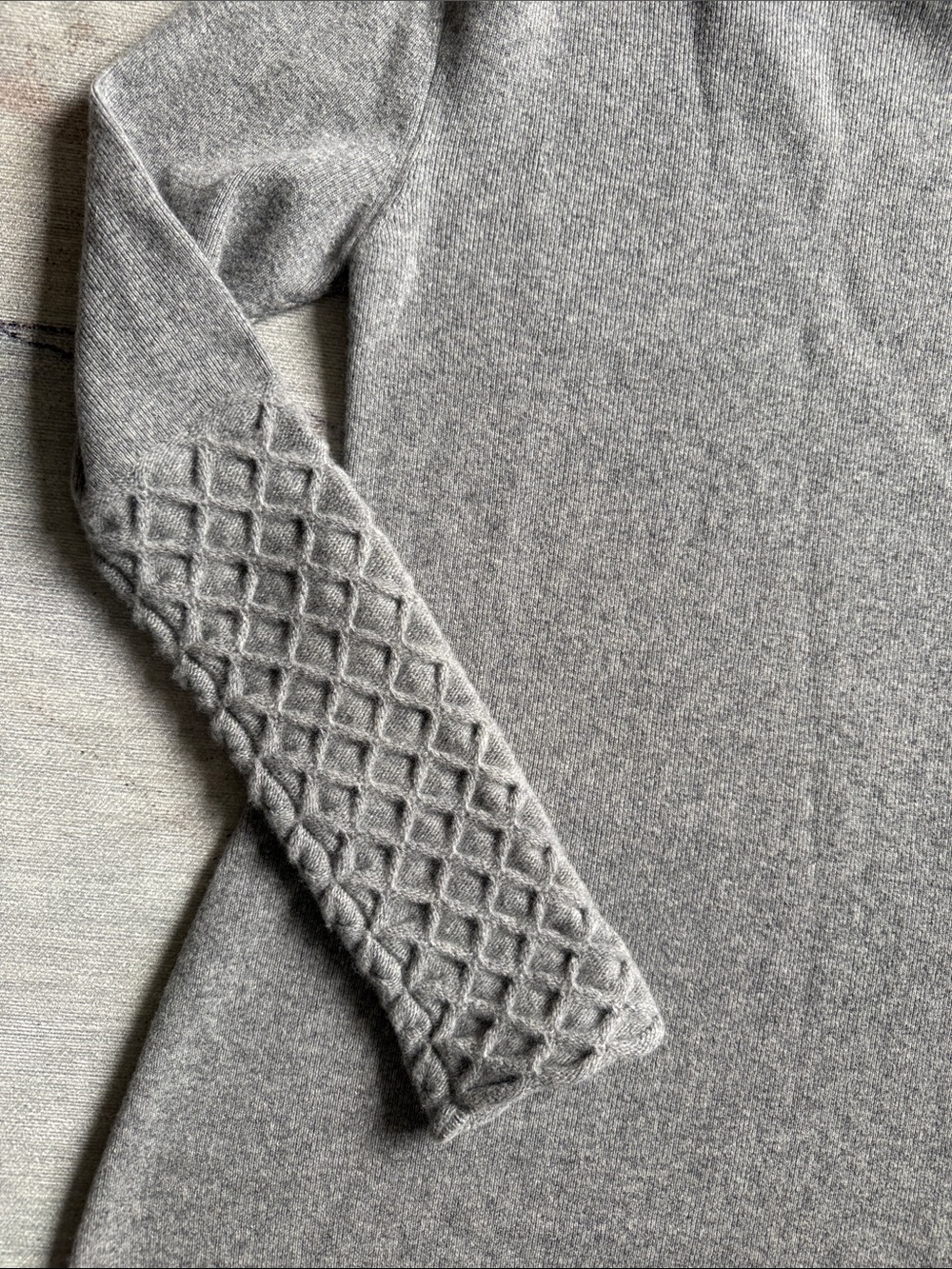 Temperley London Honeycomb Heather Grey Turtleneck Tunic Sweater M - Picture 3 of 8